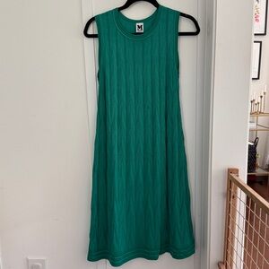 M Missoni green Knitted Cotton Sleeveless Round Neck Dress L